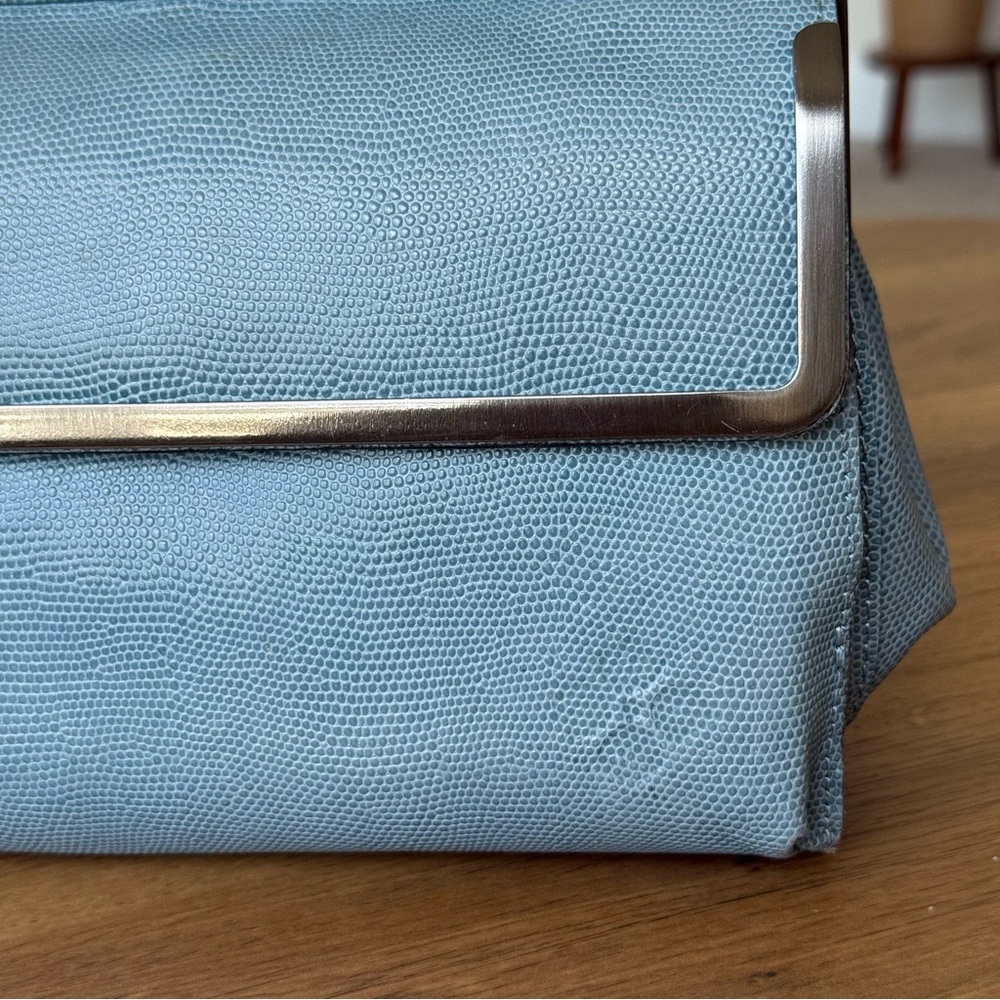Patricia Nash Sky Blue Satchel with Silver Trim - Picture 6 of 14
